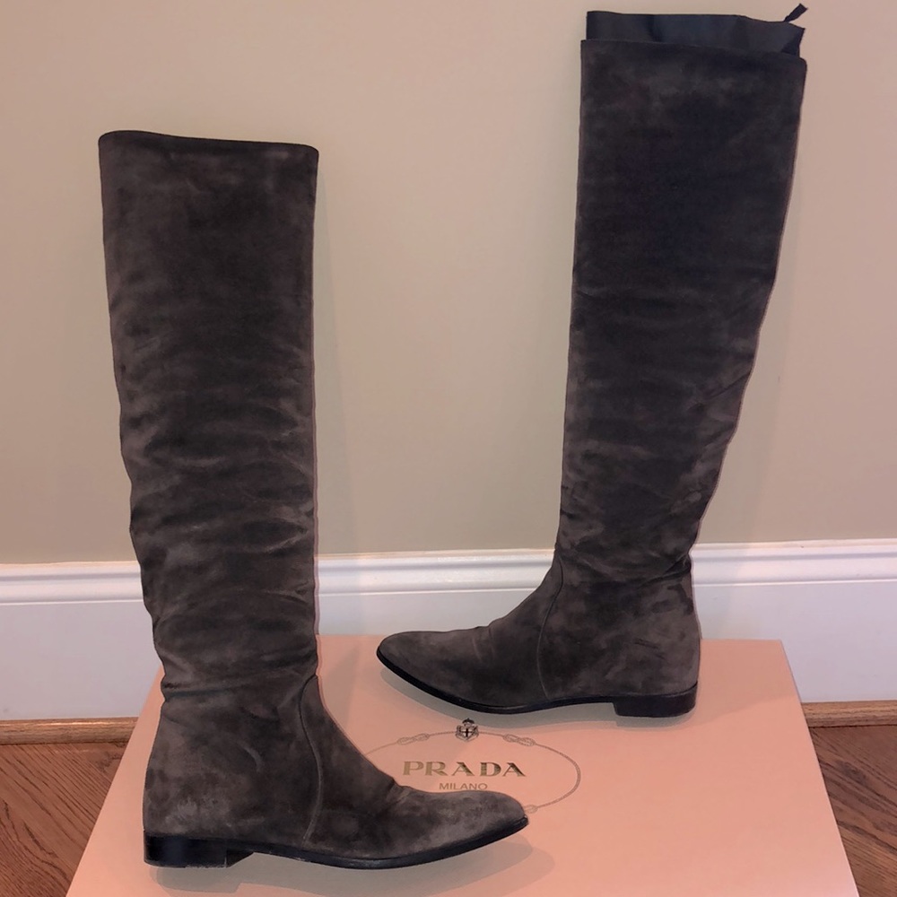 Prada suede boots